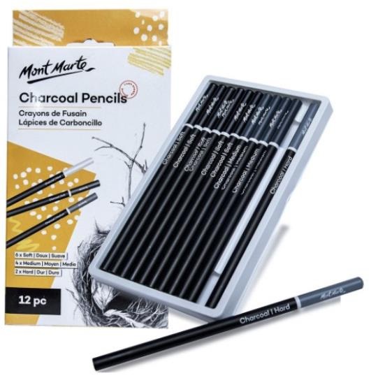 Bộ 12 Chì Charcoal Đen Mont Marte - MPN0017