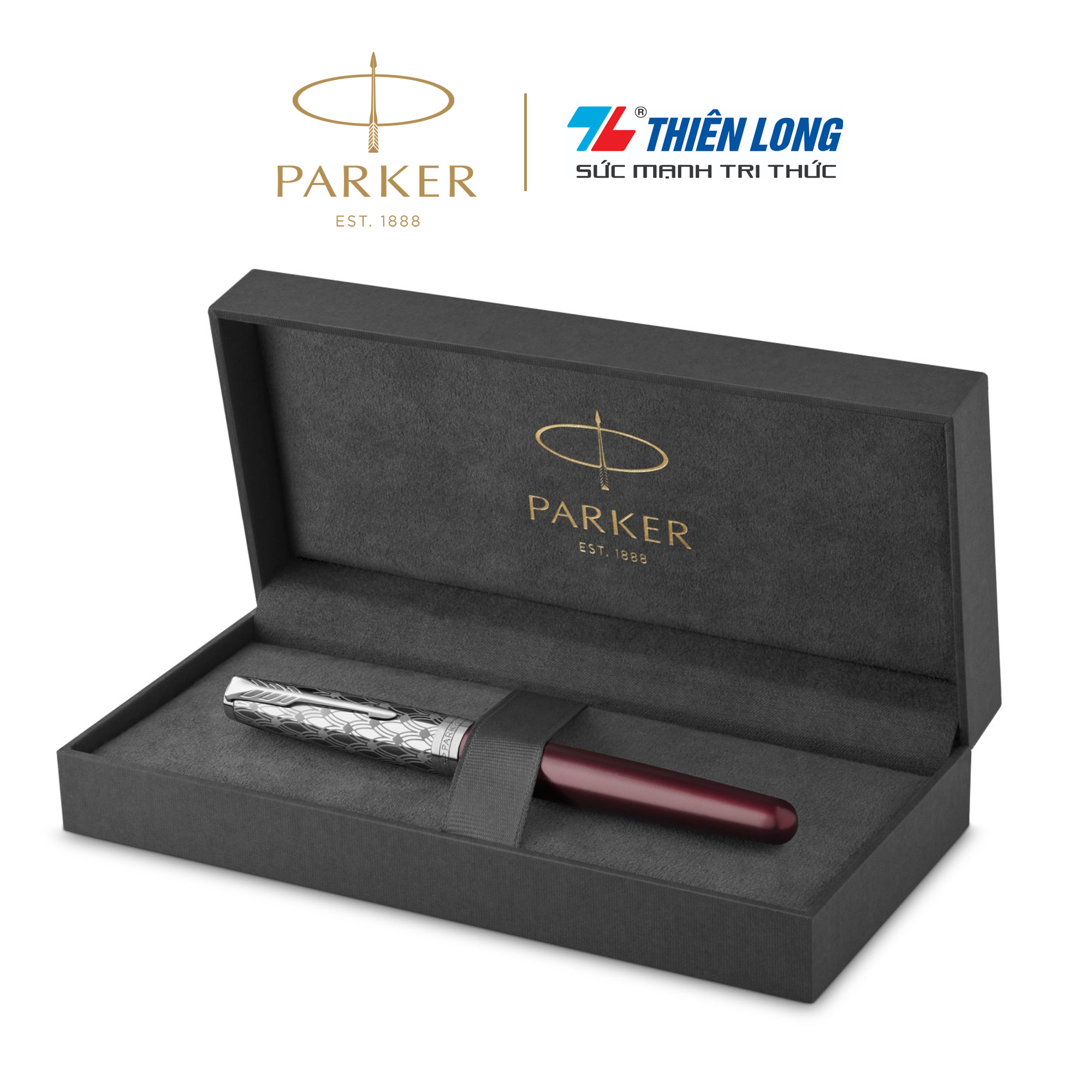 Bút bi cao cấp Parker SON X-M Red CT GB-2119782 - Thép không gỉ