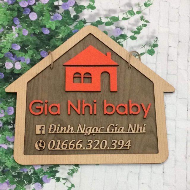 Bảng Gỗ 3D Tên Shop Bán Hàng Online