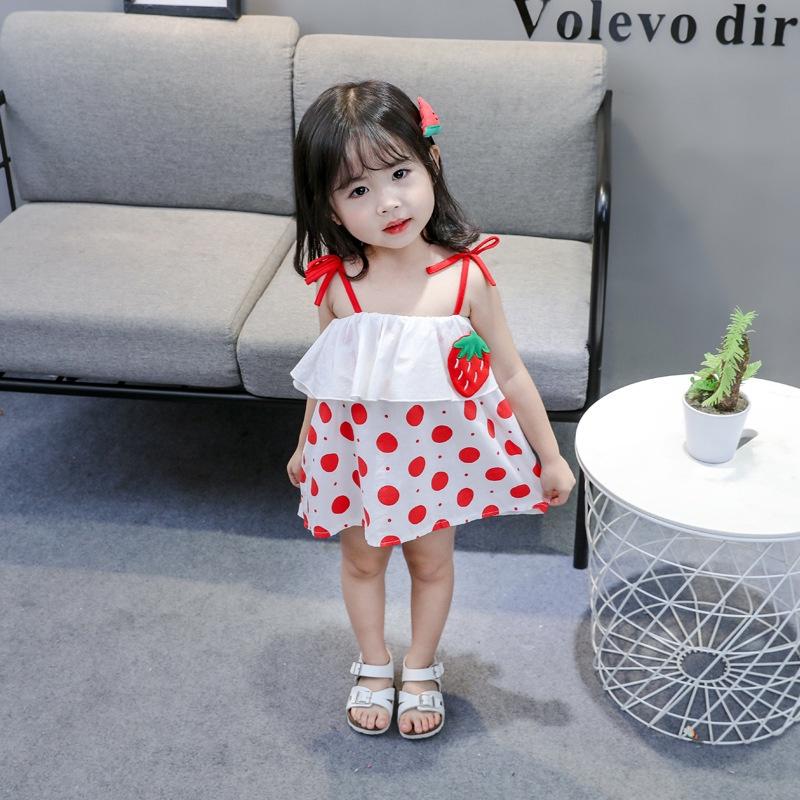 Đầm đi biển xinh cho bé gái nhiều họa tiết
