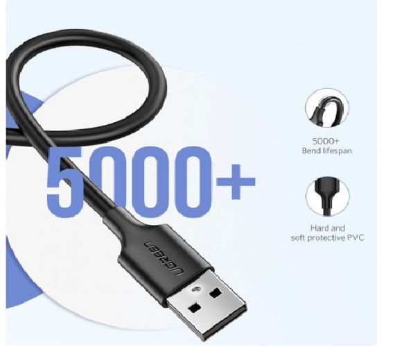 Cáp USB 2.0 sang Micro USB Ugreen dài 1m 60136- Hàng chính hãng