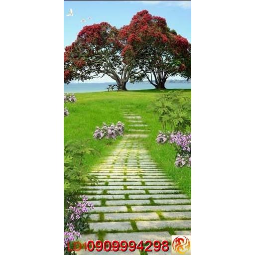 TRANH DÁN TƯỜNG LỐI ĐI THIÊN NHIÊN
