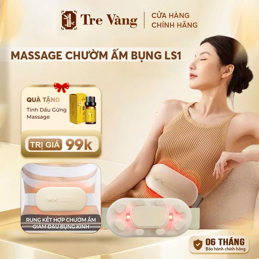 Đai Chườm Nóng, Máy Massage Giảm Đau Bụng Kinh  - Hỗ Trợ Chống Lão Hoá Da Sau Sinh