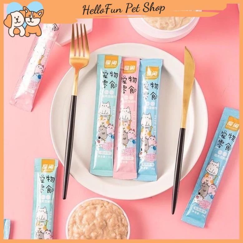 Combo 10 chiếc súp thưởng cho mèo giá rẻ Pet Snacks, Ciao, Shizuka, Cat Food