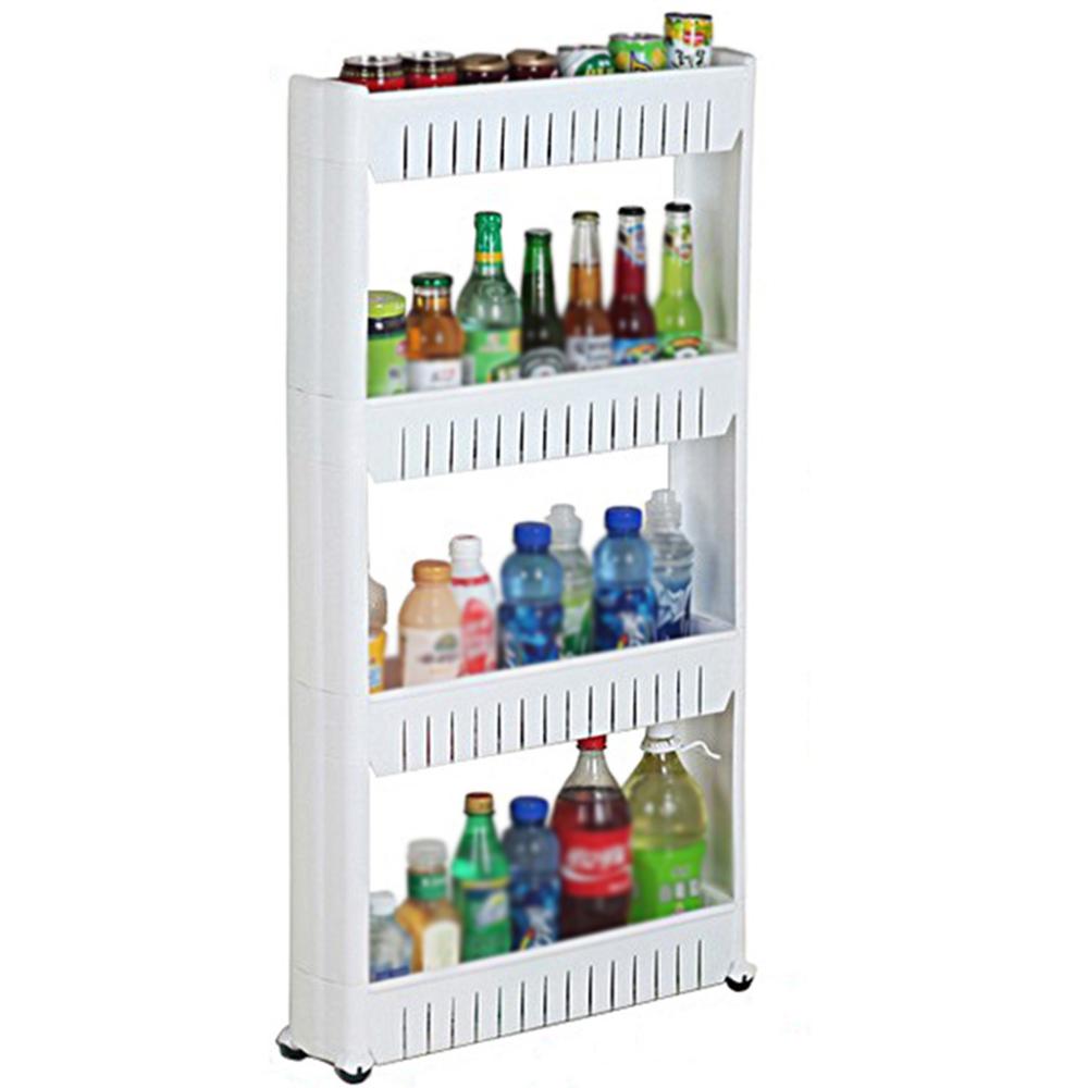 Giá để đồ 4 tầng màu trắng Nhỏ gọn Tiết kiệm không gian được làm bằng chất liệu nhựa PP cao cấp