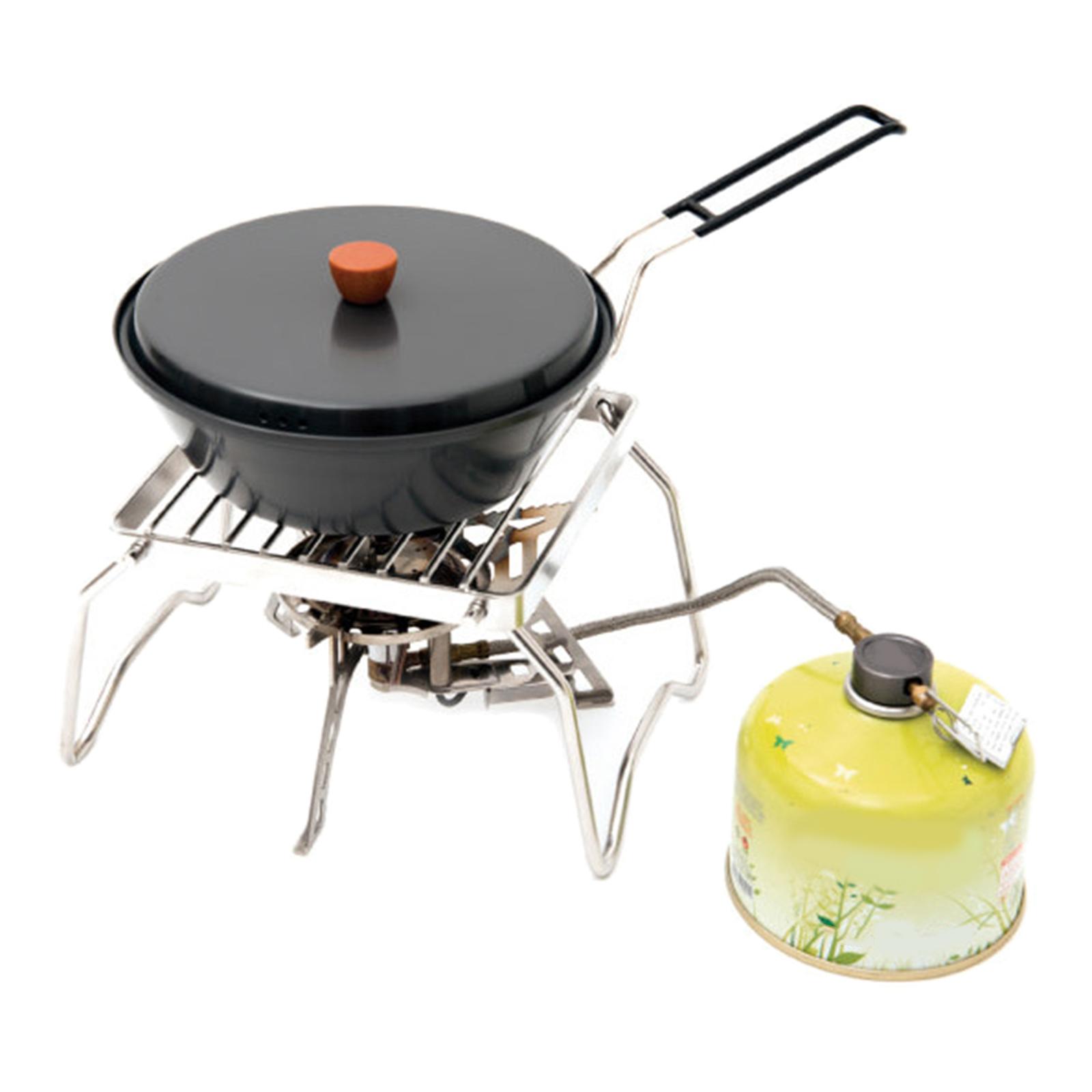 Portable Camping Grill Compact Mini Stainless Steel Campfire Charcoal Gas BBQ Grill Rack Barbeque Stove Bracket for Backpacking,Hiking,Picnic, Fishing