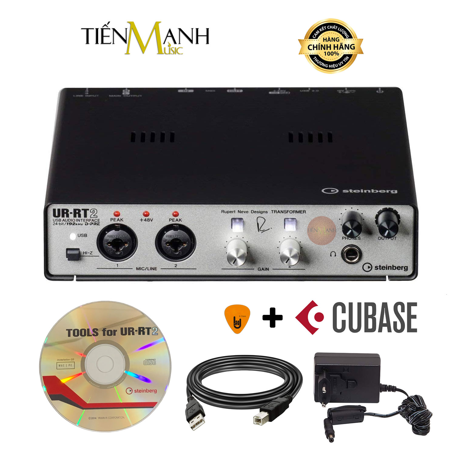 Soundcard Steinberg UR-RT2 - Sound Card Bộ Thu Âm Thanh và Livestream Audio Interface UR RT2 Hàng Chính Hãng - Kèm Móng Gẩy DreamMaker