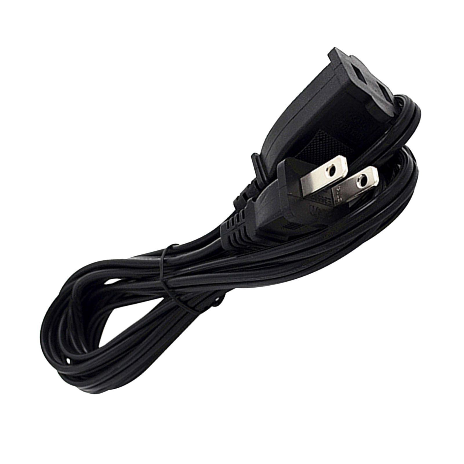 American 2Pin Male to Female Power Extension Cord Durable black