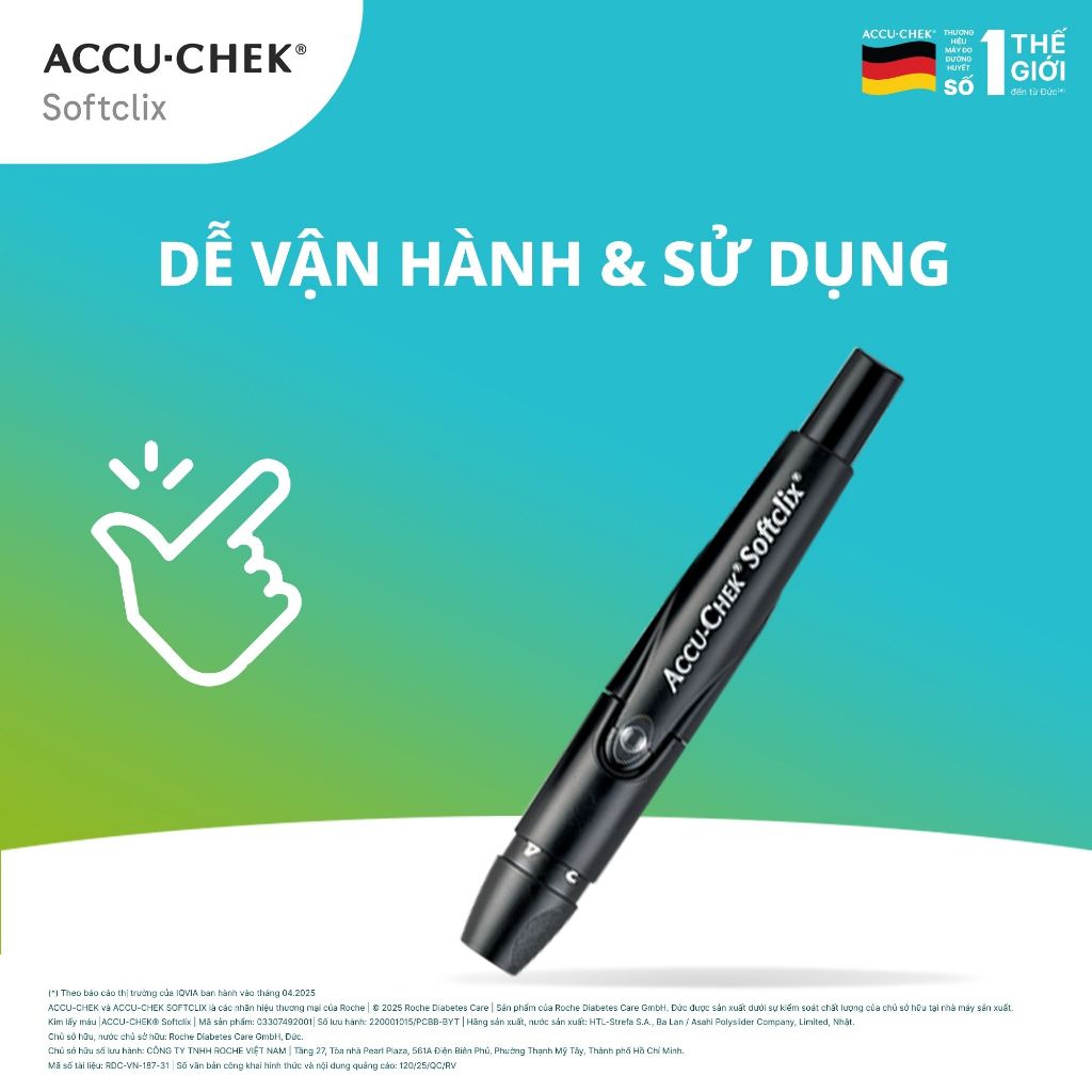 Hộp 200 Kim Chích Máu ACCU-CHEK SoftClix Dùng Cho Máy ACCU-CHEK Active &amp; Instant