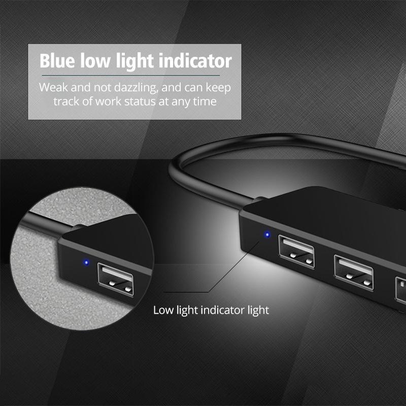Bộ chia 4 cổng USB ANKNDO bằng nhôm cho máy tính bàn/ máy tính xách tay