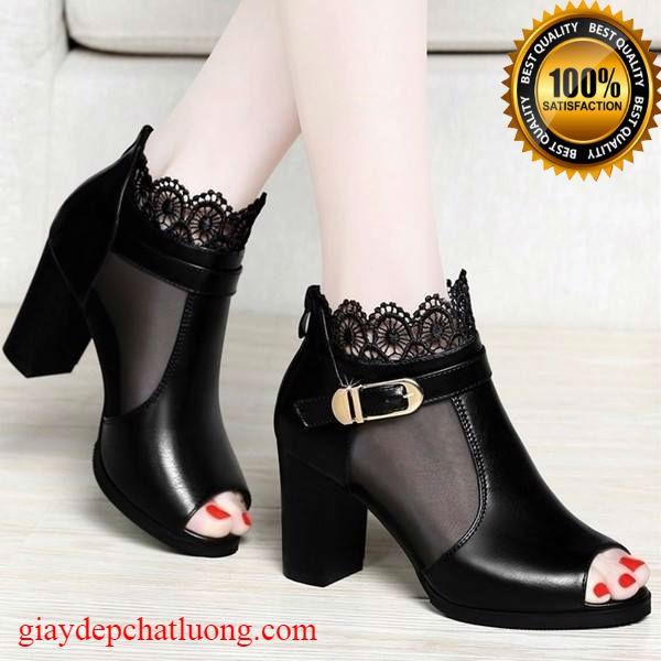 Combo nguyên ri Giày Boot Cổ Lưới Hoa