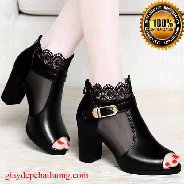 Combo nguyên ri (5 ĐÔI) Giày Boot Cổ Lưới Hoa