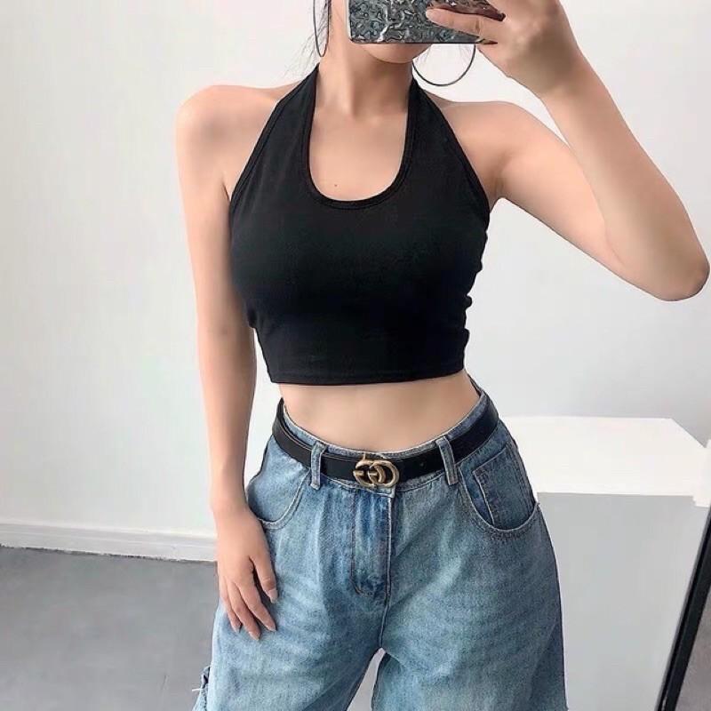 Áo yếm hở lưng áo kiểu croptop sexy