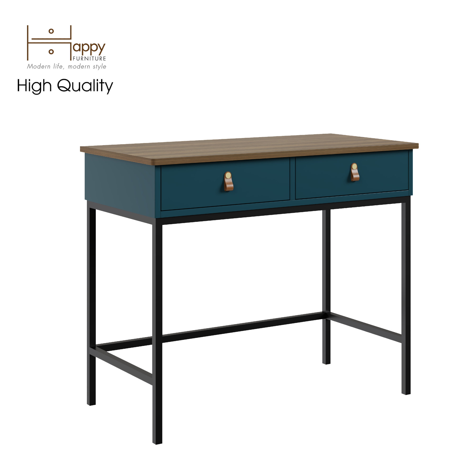 [Happy Home Furniture] NOMIA , Bàn trang điểm - chân sắt , 90cm x 45cm x 75cm ( DxRxC), BAN_039