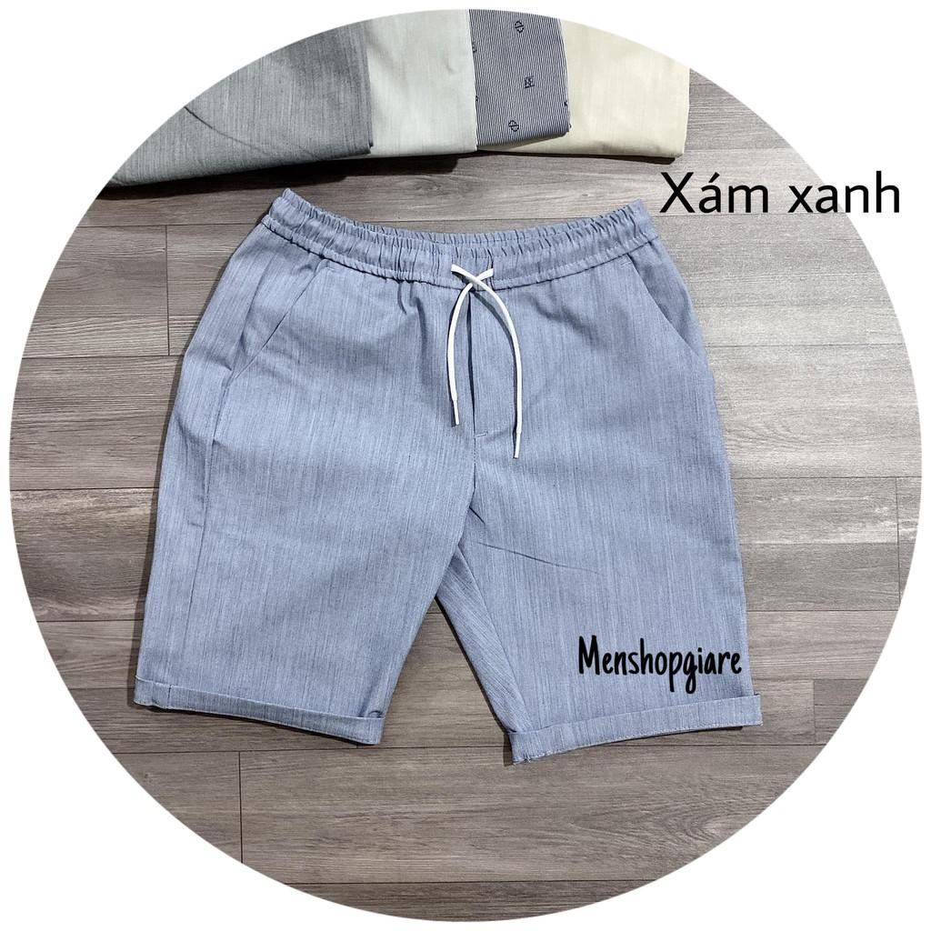 Quần Short Kaki Nam Lưng Thun Co Giãn Chuẩn Sịn, kaki gân