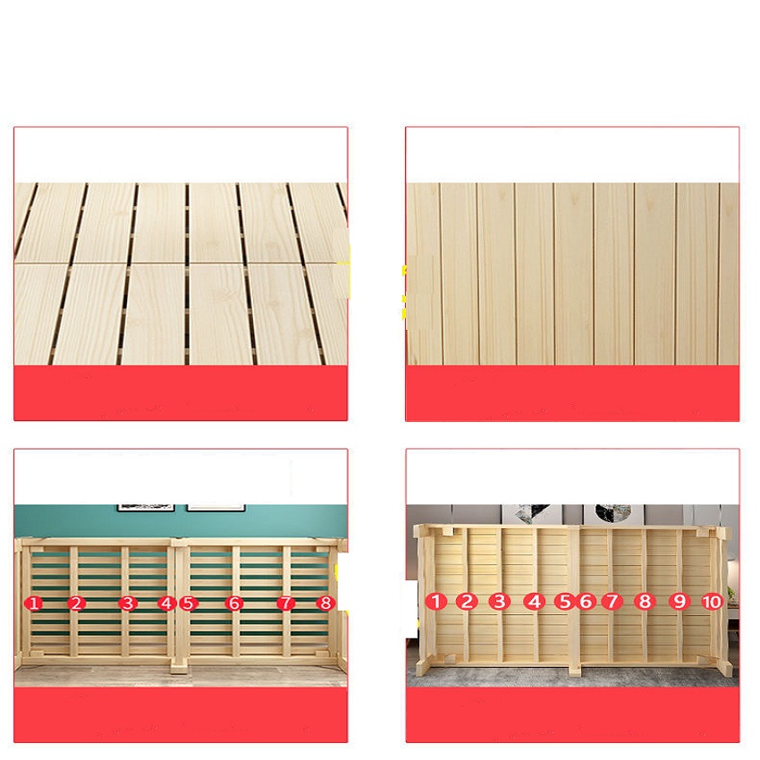 Giường Ngủ Gập Gọn Gỗ Thịt Tự Nhiên Cao Cấp Fullbox Đệm Gối