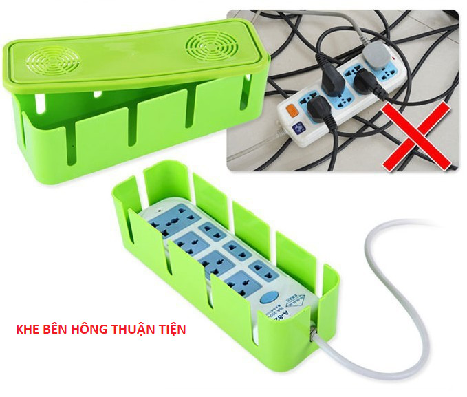 Hộp đựng ổ cắm điện nhựa, hộp dây điện an toàn có lỗ thông gió GD69-HDDN