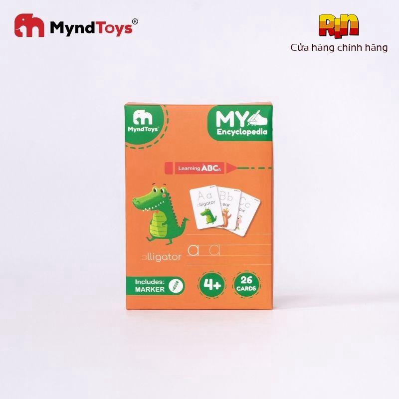 Bộ 26 thẻ luyện viết chữ Myndtoys dạy cho bé từ 4 tuổi nhận biết mặt chữ, từ vựng mới thuộc chủ đề thế giới động vật