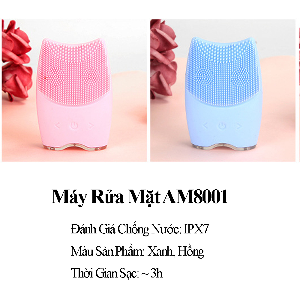 Máy Rửa Mặt Masge - Tẩy Tế Bào Chết - Nâng Cơ Kháng Khẩu - Làm Sạch Sâu - AM8001