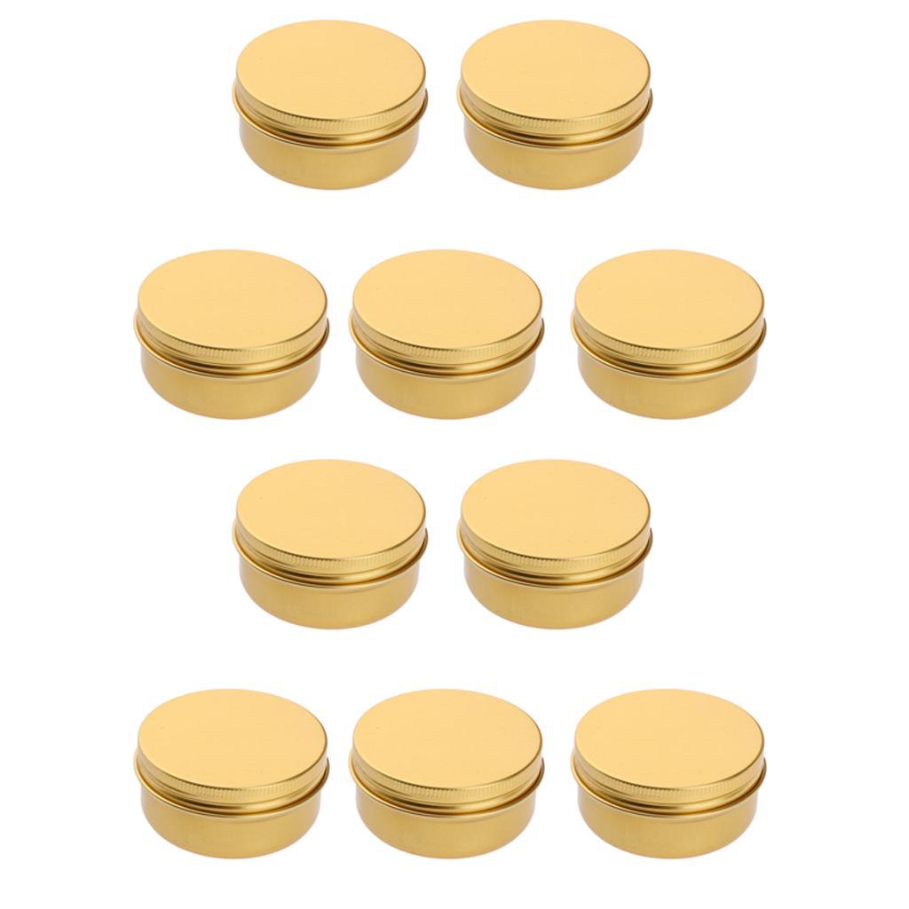 10x Empty Cosmetic Cream Lotion Jar Pot Aluminum Case Tins for Travel 100ml