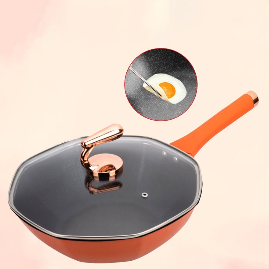 Chảo Đun Bếp Từ Siêu Chống Dính,Chất Liệu Thép Hợp Kim Cao Cấp,Thiết Kế Sang Trọng,Đáy 3 Lớp-Size 32cm,Lòng Sâu 10cm