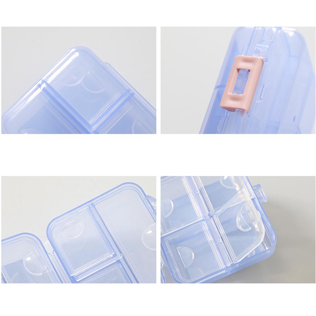Portable 7 Day Pill Organizer Storage Box Medicine Container Case  Blue