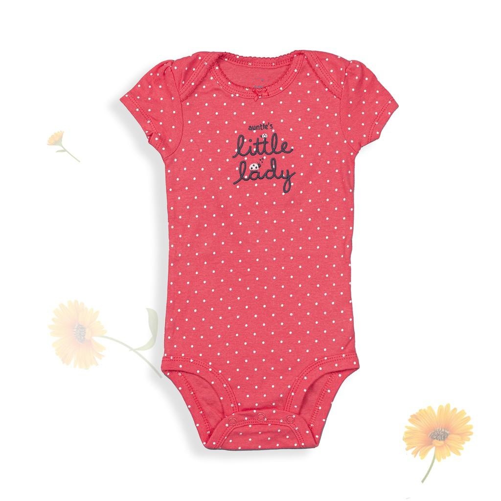 Bodysuit cho bé dài tay chấm bi chất liệu cotton từ 0-24 tháng 17646410A