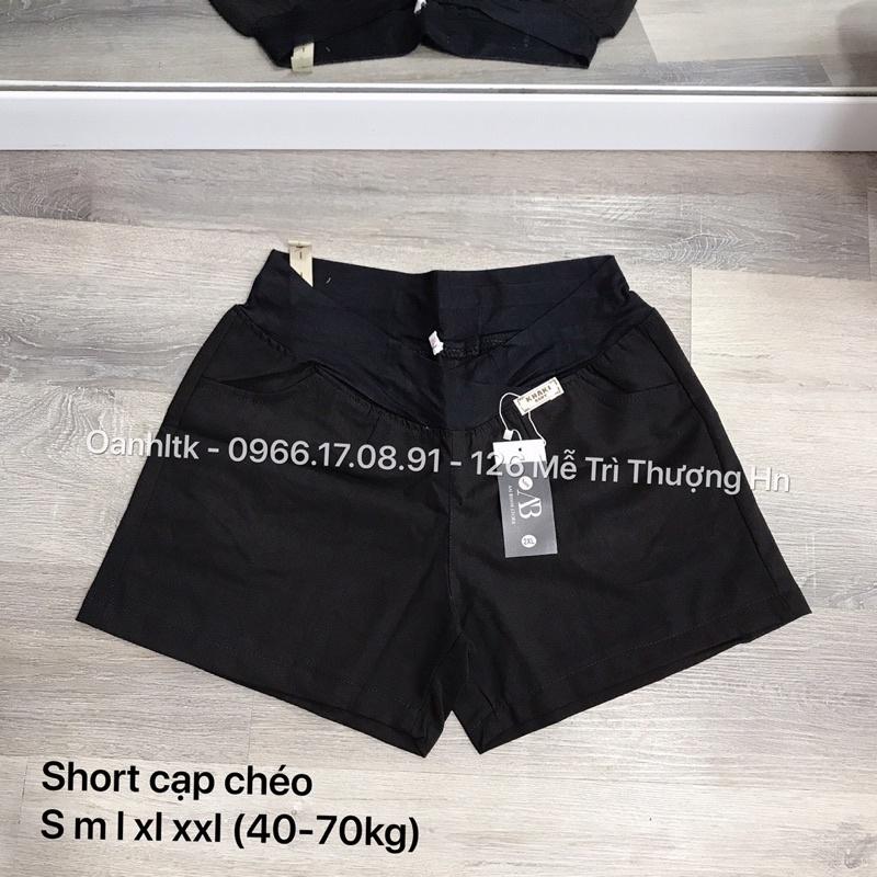 QUẦN SHORT BẦU CẠP CHÉO ( 38-75kg) - ẢNH THẬT 100% - SIÊU MỀM MÁT KHÔNG NÓNG BÍ