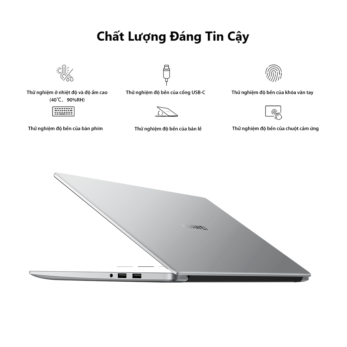 Máy Tính Xách Tay HUAWEI MateBook D 15 (8GB/512GBGB) | Intel Core i5 Thế Hệ Thứ 11| Màn Hình HUAWEI Fullview | Huawei Share | Nút Nguồn Vân Tay | Hàng Chính Hãng