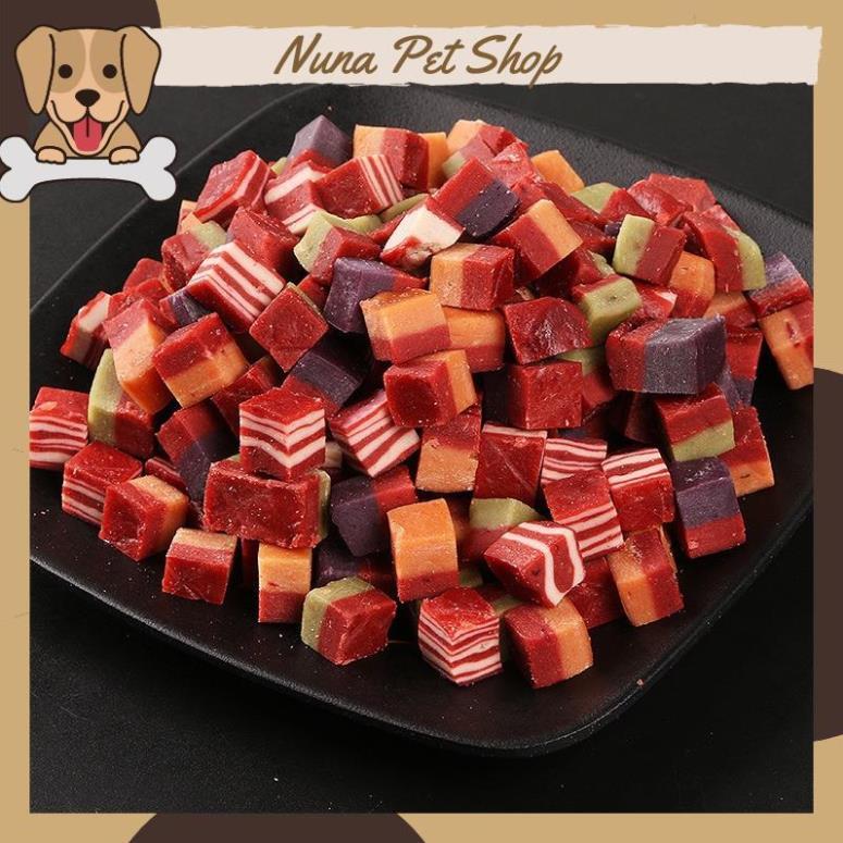 Thịt viên Meat Cube Hello Joy cho chó - Bánh thưởng viên thịt bò cho thú cưng (500g