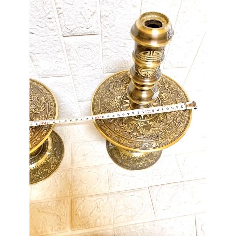 ĐÔI NẾN ĐỒNG CAO 39 CM NẶNG 5 KG RÔNG CẠO CHẤT LIỆU BẰNG ĐỒNG