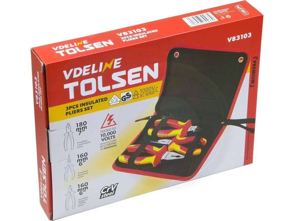 BỘ KỀM ĐIỆN CÁCH ĐIỆN (180MM,160MM,160MM) TOLSEN V83103- HÀNG CHÍNH HÃNG