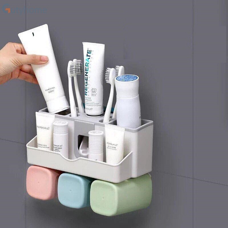 Dụng cụ lấy kem đánh răng tự động kèm 3 cốc