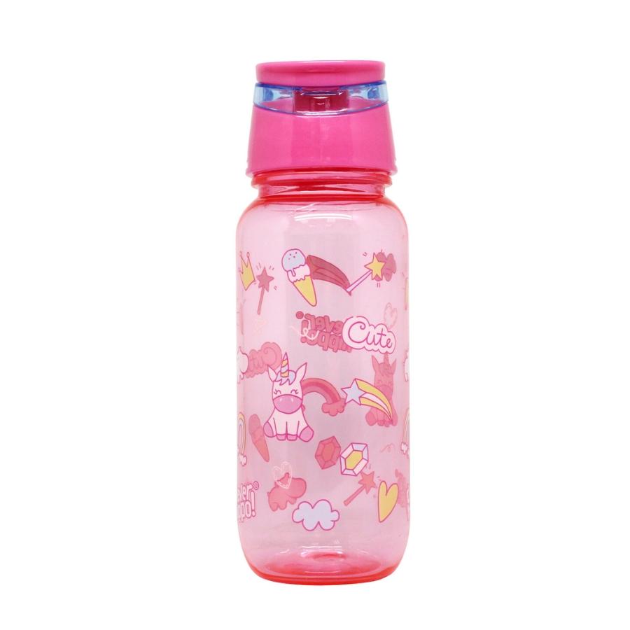 Bình Nước Nhựa Rainbow Unicorn CLEVER HIPPO WB01/PINK