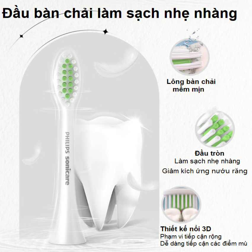 Bàn chải đánh răng điện Philips Sonicare HX2461 3 chế độ - Hàng Chính Hãng