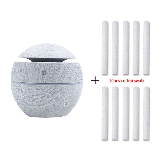Mini Air Humidifier USB Ultrasonic Aroma Diffuser Wood Grain 7 LED Light Electric Essential Oil Diffuser For Home Aromatherapy
