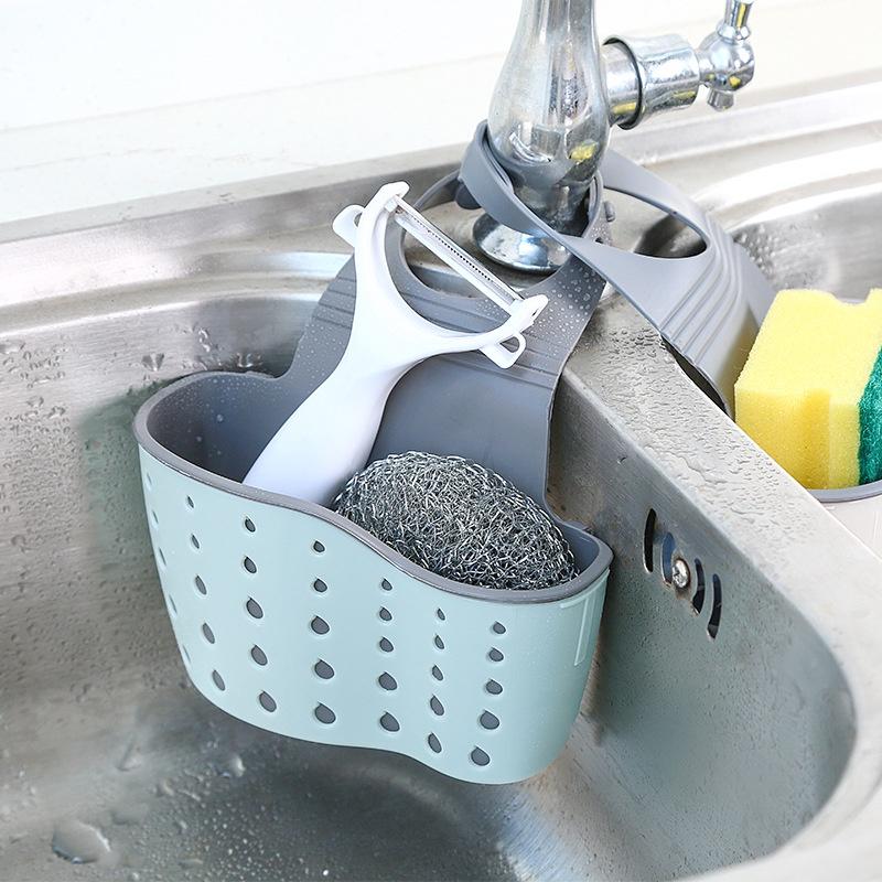 Giỏ nhựa đựng đồ treo vòi rửa chén bát, vòi nhà tắm 2 lớp dày dặn cao cấp