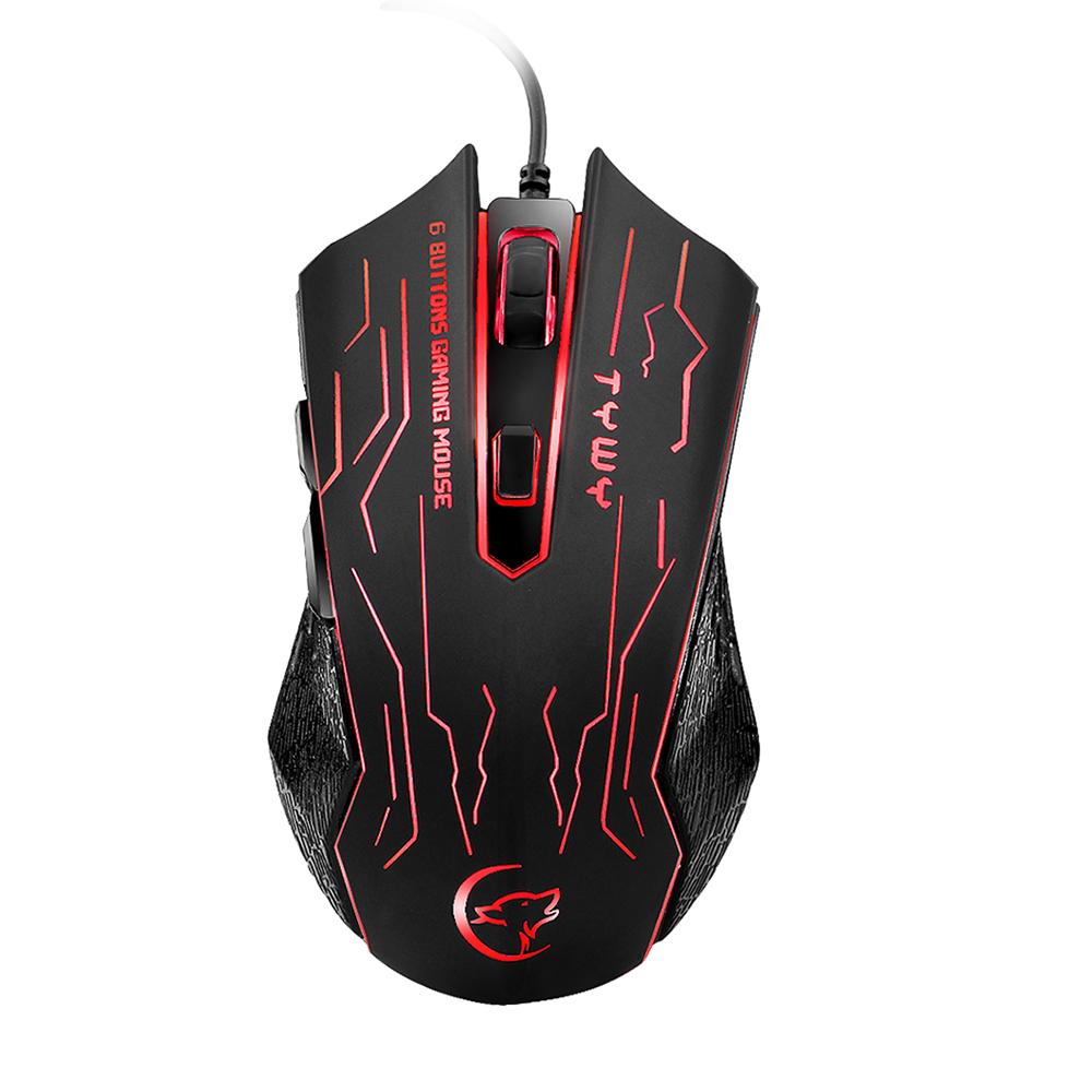 G820 Wired Gaming Mouse 7 Color Backlight 6 Button LED 3200 Optical DPI Computer Mouse Gamer Mouse