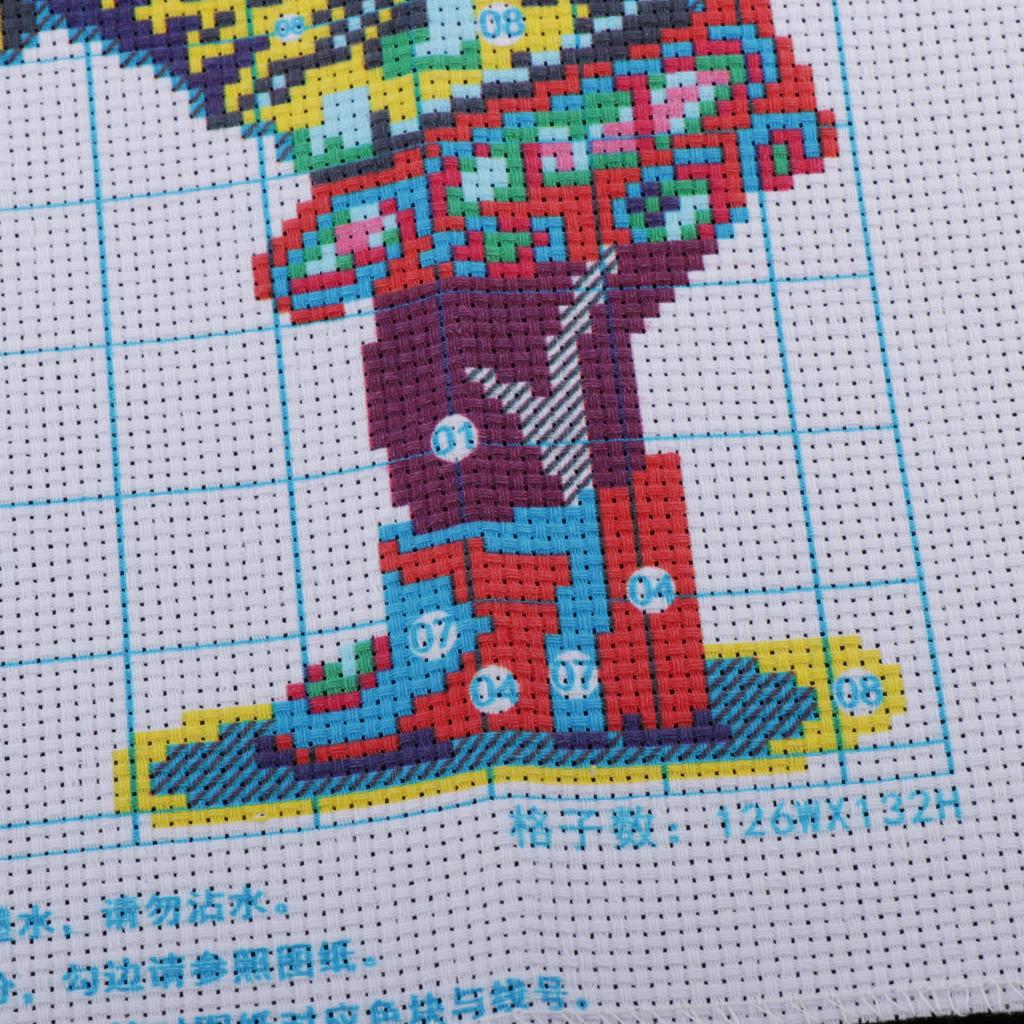 Stamped Cross Stitch Kits DIY Needlework Kits - Little Girl, 11CT, 38x37cm