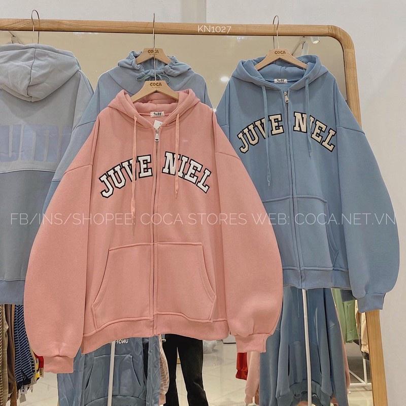 ÁO HOODIE NAM NỮ UNISEX - ÁO KHOÁC NỈ NGOẠI KHÓA Dây full zip HỌA TIẾT CHỮ Juve Niel  HOOIDE MỚI