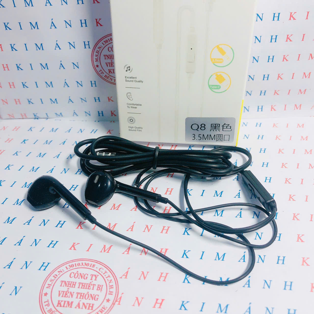 Tai nghe Rio Tinto Lip-Top Q8 check QR tra chính hãng, có Micro và nút nhận cuộc gọi, Hàng Chính Hãng bảo hành 1 năm
