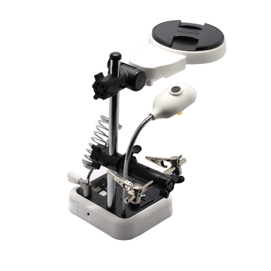 Kính Lúp Đa Năng Tay Kẹp Có Đèn 16129DC 90mm
