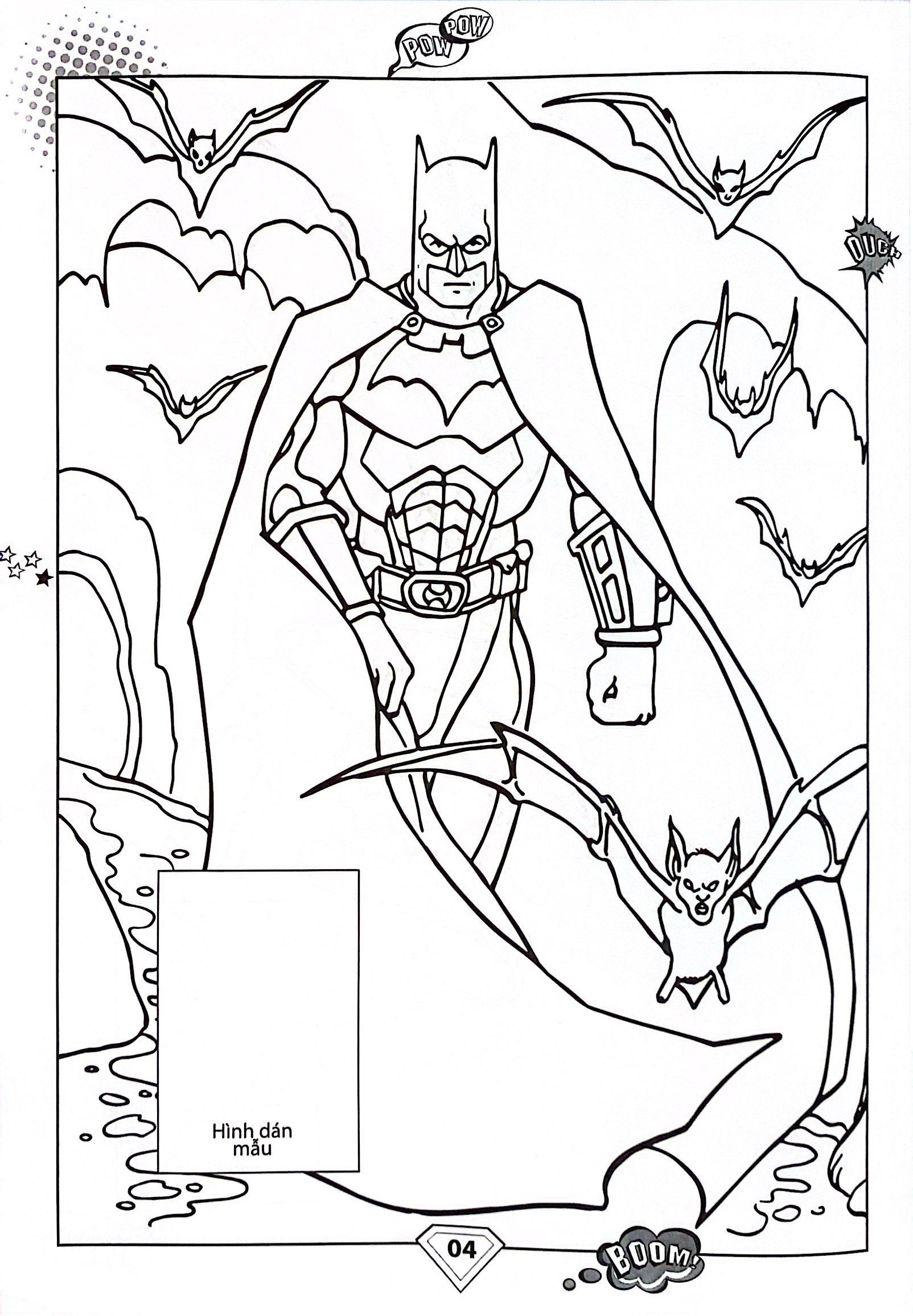 Dán Hình Và Tô Màu - Superhero - Batman (Tái Bản 2024)