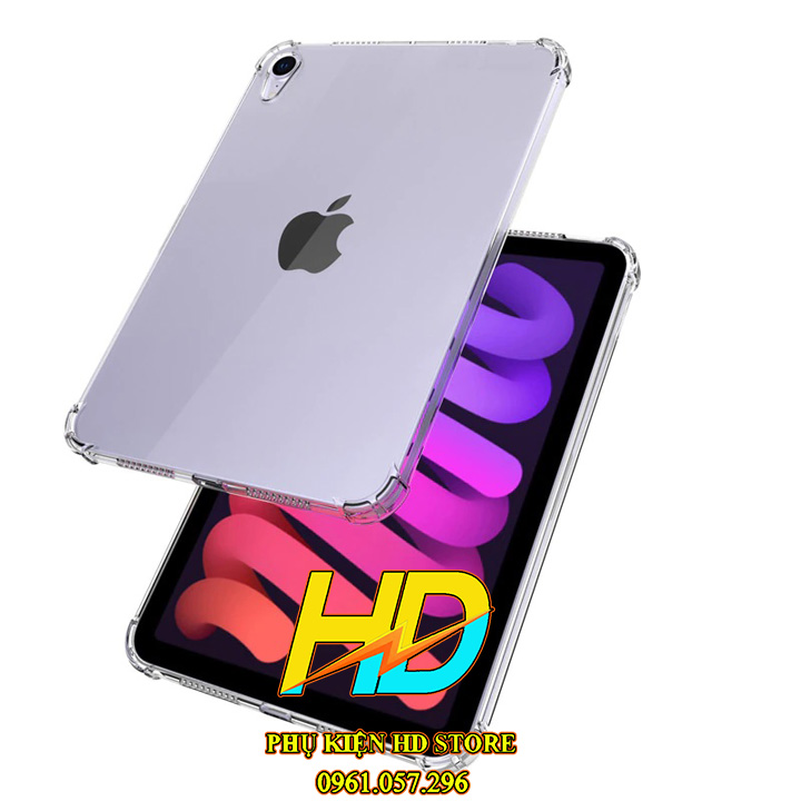 Ốp Lưng Dành Cho iPad Mini 6 iPad Mini 2021 Silicon Dẻo Trong Suốt Chống Sốc, Chống Va Đập, Có Gờ Bảo Vệ Camera, Hàng Cao Cấp