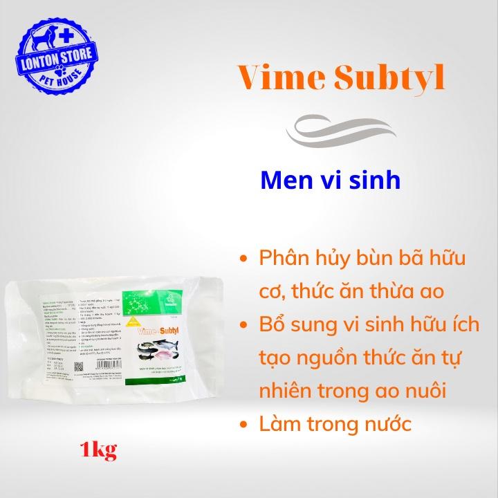 Vime Subtyl cá - Men vi sinh phân hủy bùn bã hữu cơ, thức ăn thừa ao cá, 1kg