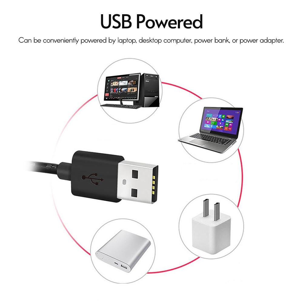 Đèn LED chiếu video 16cm / 6 inch có thể điều chỉnh độ sáng có 3 chế độ chiếu sáng USB kích thước giá đỡ điện thọai 210cm
