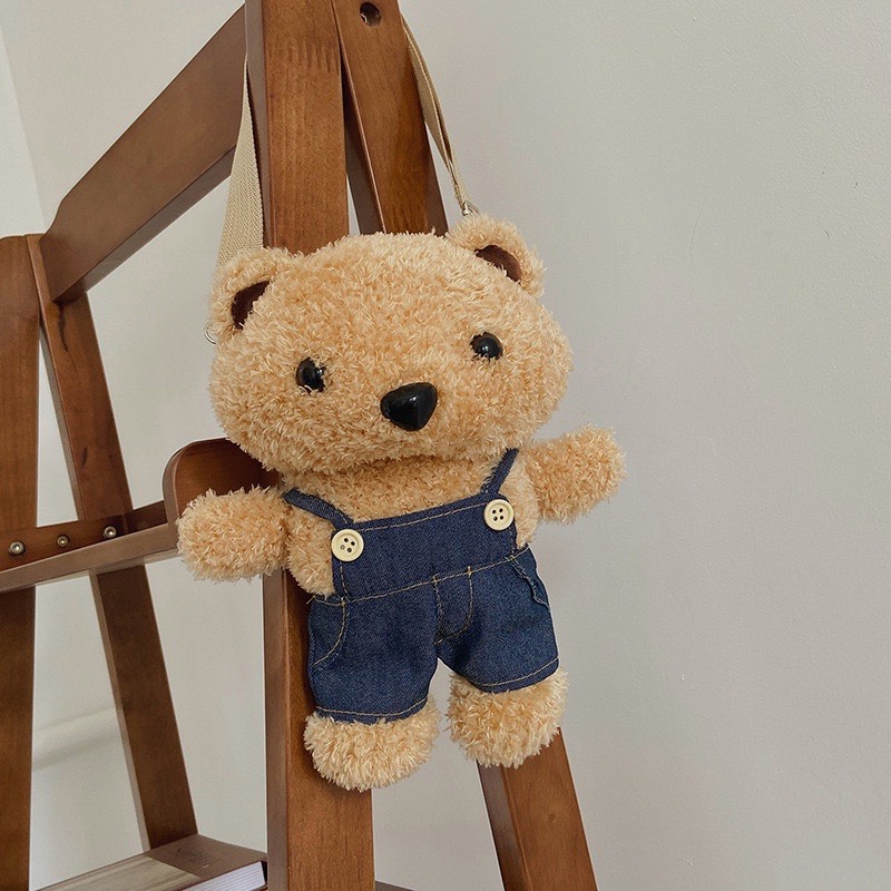 Túi Gấu Bông Gòn Dễ Thương, Túi Gấu Teddy Đeo Chéo