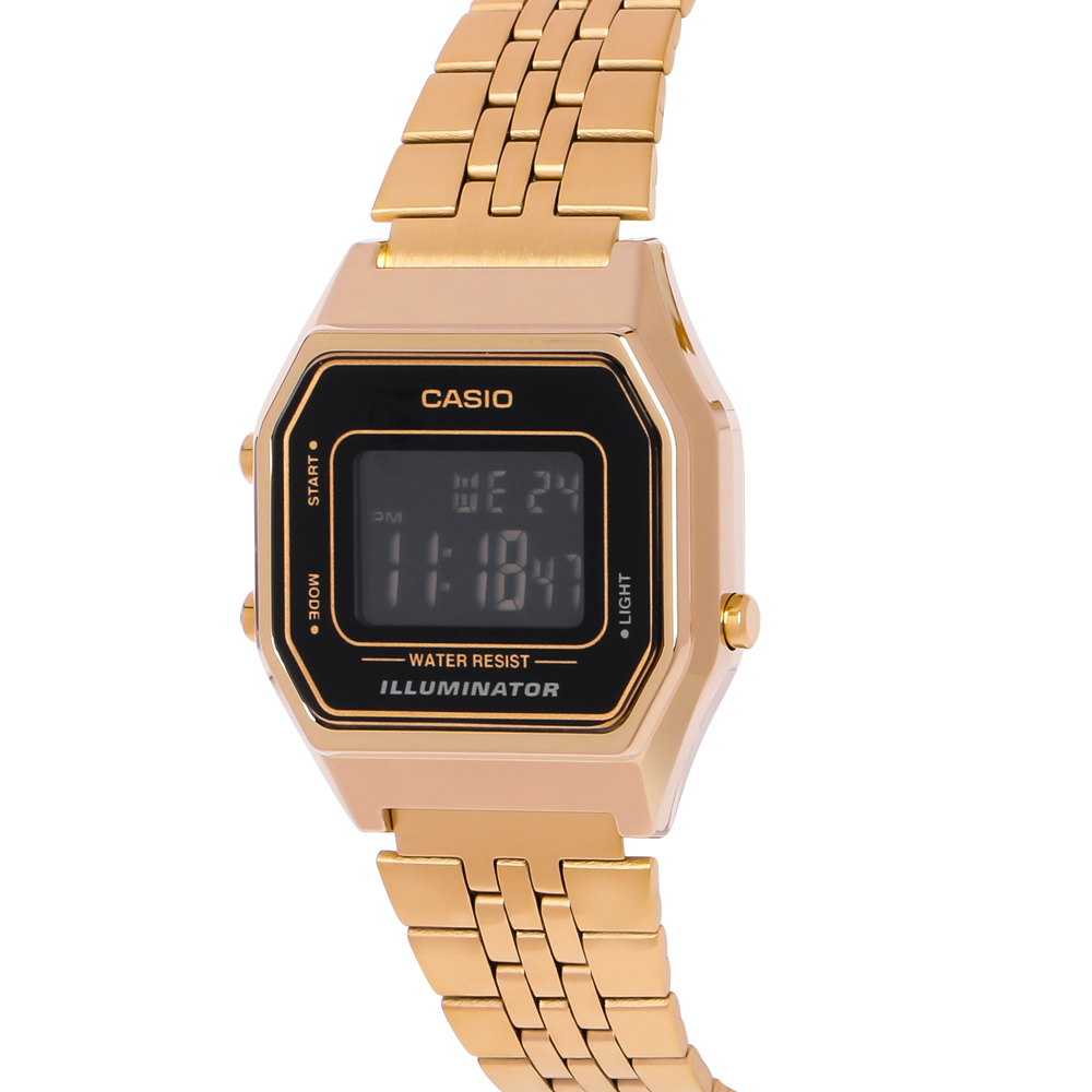 Đồng hồ điện tử nữ Casio Vintage LA680WGA-1BDF dây kim loại