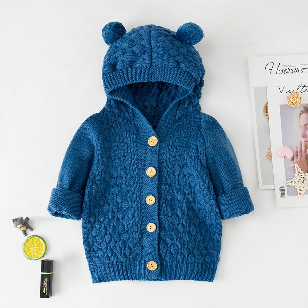 LZH Thu Đông 2021 Trẻ Sơ Sinh Có Mũ Trùm Đầu Đan Áo Khoác Quần Áo Bé Sơ Sinh Áo Khoác Cho Bé Trai Bé Gái Áo Khoác Mùa Đông Trẻ Em Áo Khoác Ngoài áo Khoác