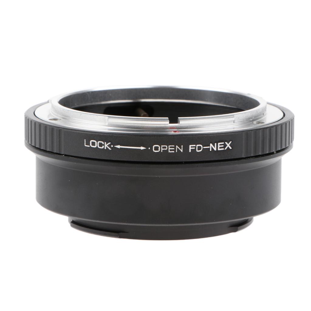 FD-NEX Adapter Ring For Canon FD Lens To Sony NEX E NEX-3 NEX-5 NEX-VG10 - Black+Silver